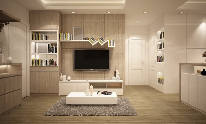 a really well laid out modern living room